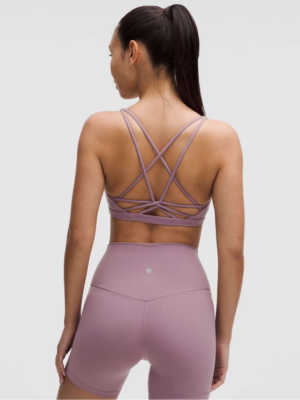 lululemon athletica Mauve Strappy Crisscross Sports Bra - Size 4